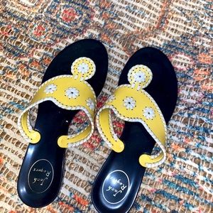 Yellow jack Rogers with rubber sole